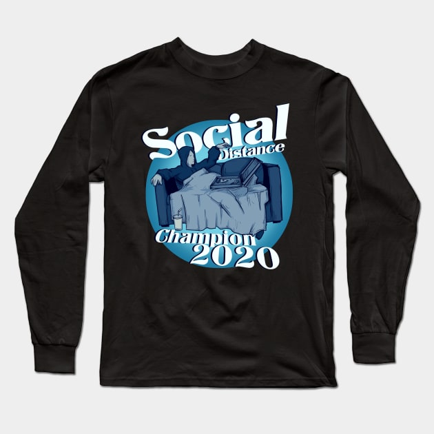 Social Distance Champion 2020 Long Sleeve T-Shirt by LVBart